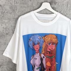 エヴァンゲリオン オーバーサイズ プリントTシャツ 半袖 綾波レイ アスカ 白