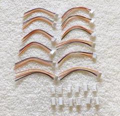 100ミリ長さの線束単体で2.54ミリ間隔＋5針直コンセント 12個