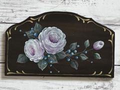 救急3点セット　口紅リップケース　メガネケース　薔薇　手描き　トールペイント 救急3点セット口紅リップケース薔薇手描きトールペイント