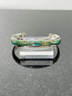 NAVAJO ナバホ Bernyse  ターコイズインレイ シルバーバングル m78632344493_1.jpg?1725281564