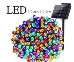 ソーラーライト　イルミネーション LED 屋外電飾 20ｍ カラフル