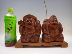 00 七福神 木製 大黒天 恵比寿 置物 仏教美術 インテリア 置物