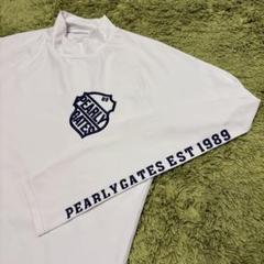 パーリーゲイツ 長袖モックネックシャツ インナーシャツ ホワイト 白 サイズ6 パーリーゲイツ 長袖モックネックシャツ インナーシャツ