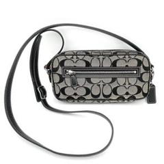 ✨️良品✨️COACH コーチ ショルダーバッグ シグネチャー キャンバス 黒