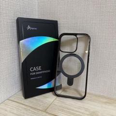 Alphex 2023pro ケース　スタンド付き　6.1インチ　光沢ブラック