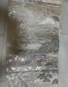 ル 年末のプロモーション ♪プラチナ箔二重織 袋帯 光悦寺 - メルカリ 着物・浴衣
