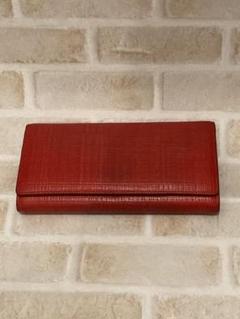 LOEWE ジップ 長財布 赤