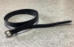 MARGARET HOWELL ブラックレザーベルト MARGARET HOWELL/ROLLER BUCKLE BELT(BLACK)