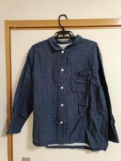 無印良品　レディースパジャマＬ　ネイビードット　二重ガーゼ