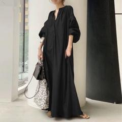 夏から秋におすすめ❤️ボリュームスリーブのロングワンピース♪お出かけやデートに
