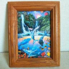 T926アンティーク額装シルクに描かれた少女達の絵画ヴィンテージ