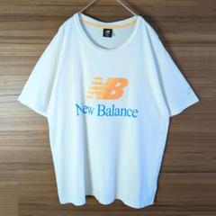 Tシャツ　New Balance　スプリットロゴ　オーバーサイズ　ホワイト　古着