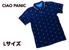 ●CIAO PANIC ポロシャツ サボテン柄 ネイビー Lサイズ●