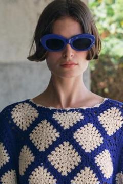 【新品未使用】ZARA　アセタートサングラス　ブルーのサムネイル