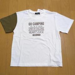 新品未使用☆コムサイズム　白　配色　半袖Tシャツ120㎝