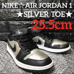 NIKE☆AIR JORDAN 1☆LOW★SILVER TOE★25.5cm