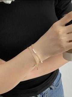 パール　ゴールド　ブレスレット　レディース　オシャレ　アクセサリー　ハート