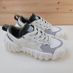 オニツカタイガー　スニーカー　デンティグレ　LS ホワイトグレー25cm 美品 Onitsuka Tiger スニーカー DENTIGRE LS / デンティグレ