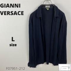 90s GIANNI VERSACE コットン リネン 半袖 シャツ ブラック 182182391.jpg?cmsp_timestamp=