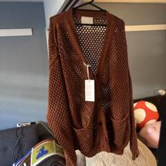 YOKE メッシュ　オレンジ カーディガン サイズ3 YOKE メッシュ オレンジ カーディガン サイズ3 - メルカリ