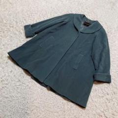 オンワード・マデュソン⭐️美品カシミア90%コート／赤 MADUSON オンワード ロングコート ノーカラーコート9号 M 赤