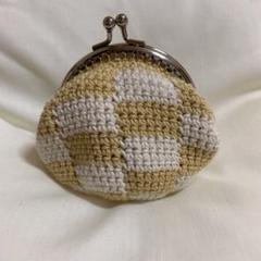 がま口ポーチ がま口 編み物 ハンドメイド