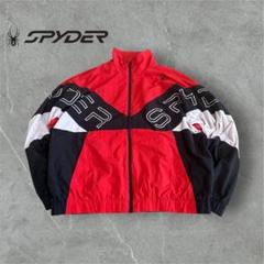 【K47】SPYDERスパイダーナイロンジャケットレッド×ブラック×ホワイト