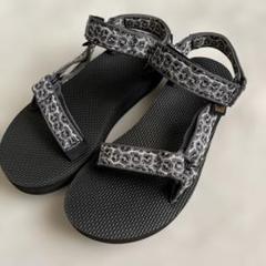 【美品】【TEVA】テバ ヒョウ柄スポーツサンダル 23cm