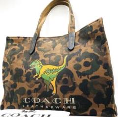 【美品　鑑定済】COACH　トートバッグ　レキシー　26895　A4収納可能 日本限定】カーゴ トート バッグ 26・レキシー プリント（トート