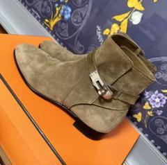 エルメス　ネオ　ショートブーツ　35.5 ケリー金具　HERMES スエード エルメス ネオ ショートブーツ 35.5 ケリー金具 HERMES スエード