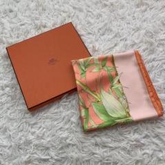 ちいさくたって わたしえるめすシルクスカーフ オレンジ