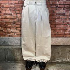 USA古着 SAVANE チノパン ワイド ストレート タック アメカジ