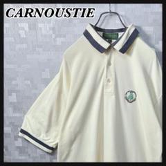 CARNOUSTIE ポロシャツ 刺繍 XL イエロー 黄色 半袖 メンズ 古着