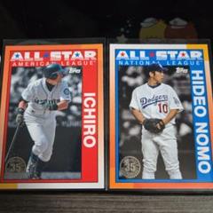 メジャーリーグのドジャース野茂のベースボールカード