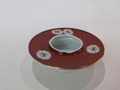 Noritake ノリタケ　朱地白菊 赤菊　灰皿　★昭和レトロ★