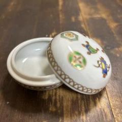 茶道具　清風与平造　赤絵　香合　共箱　M　R8244 干支兎香合 赤絵平型 昭阿弥 - 京焼清水焼 松韻堂