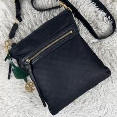 良品 トリーバーチ ミニショルダーバッグ 斜め掛け ロゴ ナイロン ブラック トリーバーチ TORY BURCH バッグ 斜め掛けバッグ ショルダー