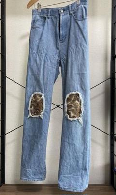 Edwina Horl】 damage wide denim pants - メルカリ 特価セールコーナー 【Edwina pants denim wide damage Horl】 デニム/ジーンズ