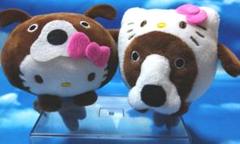 人気沸騰ブラドン 289☆ハローキティ✕なんばワン☆ぴょこのるマスコット☆激レア ぬいぐるみ
