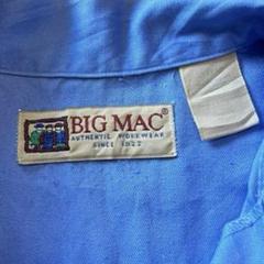 BIG MAC 半袖ワークシャツ 青 90s 古着　ヴィンテージ