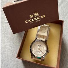 COACH コーチ シグネチャー柄 レディース腕時計 ラバーベルト