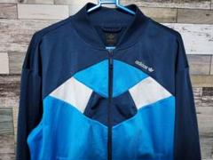 アディダス　adidas　ビンテージ　ジャージ　ネイビー×ブルー　L