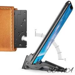 【新品】カード型 スマホスタンド 折りたたみ式 ピタゴラスタンド風