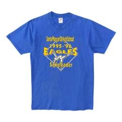 古着 USA製 90S ハイスクール Tシャツ プリント ブルー メンズL