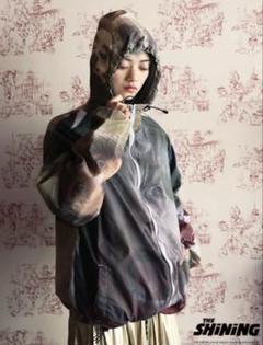 【美品】あちゃちゅむ　ドレープ袖ワンピース　総柄　まつ毛　黒襟　ギャザー 2025年最新】あちゃちゅむの人気アイテム - メルカリ