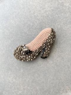ビジューパンプス★ビーズブローチ⭐︎ハンドメイド