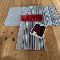 COMME CA ISM 浴衣 Mサイズ ストライプ