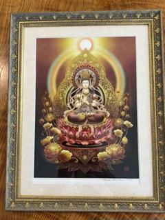 仏画 神話の美しい手書き絵画 額縁付き　壁掛け紐付きA3サイズ 仏画 神話の美しい手書き絵画 額縁付き壁掛け紐付きA3サイズ