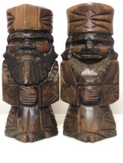 荒木清峰 作品 1975年 伝統工芸 アイヌ 民芸 ニポポ 夫婦 人形 美品 荒木清峰 作品 1975年 伝統工芸 アイヌ 民芸 ニポポ 夫婦 人形