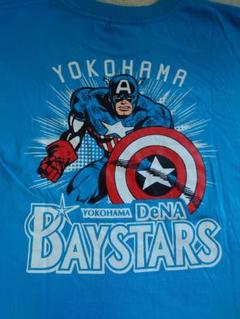 MARVEL×横浜DeNAベイスターズベースボールシャツ(キャプテン・アメリカ) MARVEL×横浜DeNAベイスターズベースボールシャツ(キャプテン